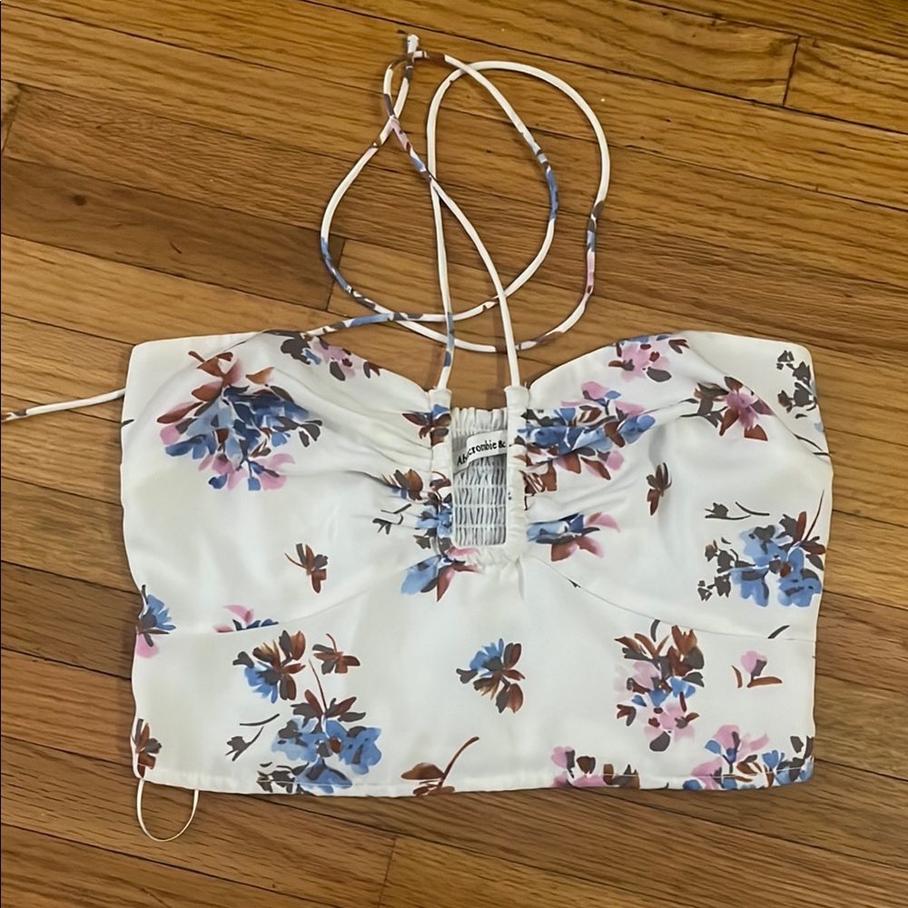 Abercrombie & Fitch Plunge Crop Halter